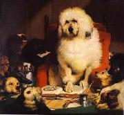 Sir edwin henry landseer,R.A. Laying Down The Law USA oil painting artist